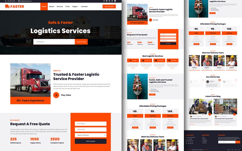 Logistics Website Sample